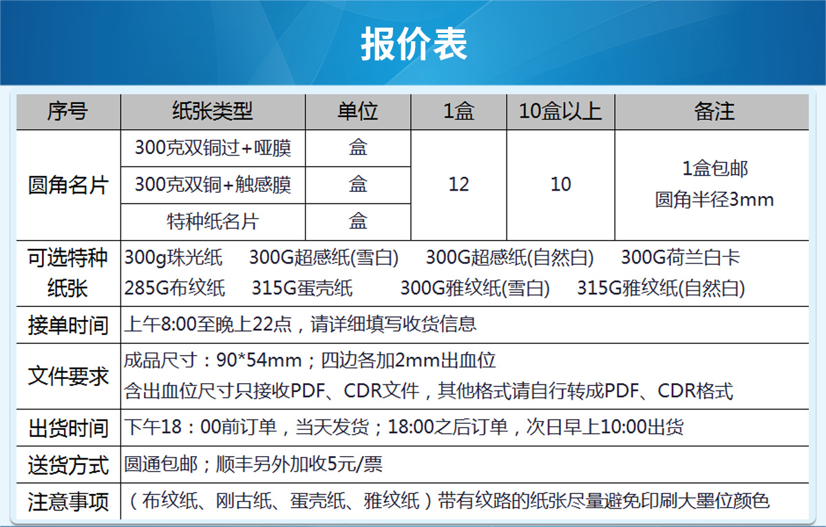 圓(yuán)角名片快印